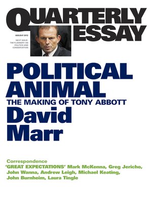 cover image of Quarterly Essay 47 Political Animal